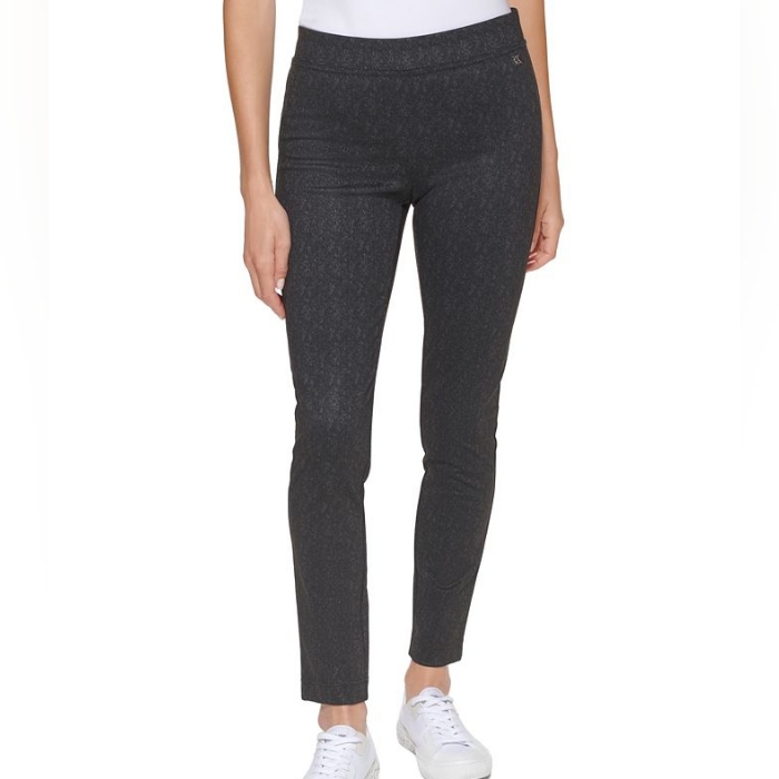 Calvin Klein Herringbone Pull On Slim Cut Stretch Pant/Leggings New- Sz. Xl